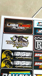 Stiker Sound | Stiker 1 Lembar | Stiker Pack Ukuran 31cmx47cm