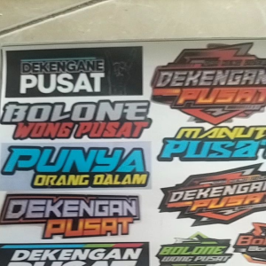 Stiker Wong Pusat | Stiker Dekengan Pusat | Stiker Anti Air | Stiker 1 Lembar | Stiker Pack