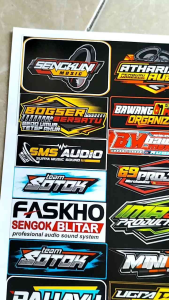 Stiker Sound | Stiker 1 Lembar | Stiker Pack Ukuran 31cmx47cm