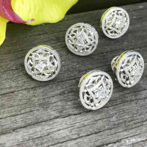 Premium Edition Zirconia Butang Baju Melayu Bentuk Royalty Nikah Kahwin 2023
