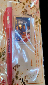 [ Ready Stock ] Nurse Day Gift Thank You Nurse Hadiah Hari Jururawat Stabilo Ball Pen with One Acrylic Keychain护士节礼物  国际护士节礼物
