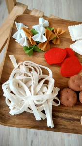Felt Pasta PRETEND TOY / Playset / Pretend Play / Mainan Pasta / Role Play / Food Toy / Kids Educational Toy