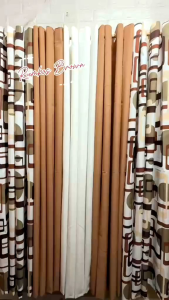 Mocha Mousse Rhumbos Design Ring Curtains