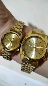 New Jam Tangan Stainless Desain Casual Jam Tangan Pria Dan Wanita Analog Bonus Baterai