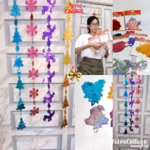 (1SET) NEW TIRAI NATAL GLITTER METALIK GLOSSY / GANTUNGAN DEKORASI NATAL SALJU RUSA POHON / HIASAN NATAL PINTU DINDING TERBARU / GARLAND TIRAI NATAL / TREE DEER SNOW LAKE CHRISTMAS DECORATION METALIC GLITTER / TCH7360