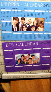 Suga of BTS Laminated and Magnetic Calendars Very Vibrant Print Quality Photo Paper