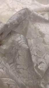 Vải ren hoa màu trắng kem form đứng đẹp sang (khổ 1m5)may đầm váy tiệcđầm thiết kế thời trang