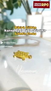 ASAKUSA Temple Kura Kura Emas Uang Jepang Souvenir Aksesoris Penyu Pembawa Keberuntungan