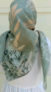 Kerudung Segi Empat Terbaru Bunga Inji Sage