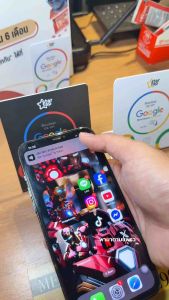 ป้าย ตั้งโต้ะ NFC ภาษาไทย 3 สี   ขนาด 8.5*10 cm