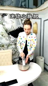 WnlShopping 2023 NEW【Affordable and cheap】mini squeeze mop Upgraded Square Microfiber Spinning portable Mini Mop It is suitable for cleaning kitchen bathroom living room ceramic drills etc. mini mop squeezer handheld mop | Slightly Wet Cleaning