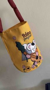 - กระเป๋าผ้าแคนวาสทรงถัง Bucket Bag 💛 ลายการ์ตูน สินค้า Premium จาก IDEA Paper -