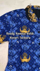 Baju Seragam Korpri Kerah Hitam Wanita Pria Terbaru Lapis Furing