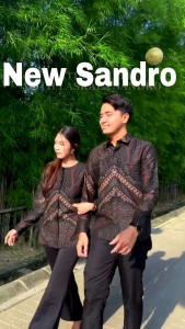 Sharma Kemeja Batik Pria Lengan Panjang Sandro Formal SlimFit Casual Baju Batik Kantor Cowok Terbaru