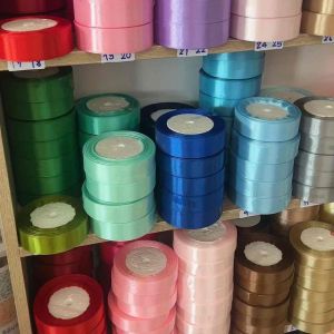 ริบบิ้นผ้าซาติน ขนาด 2.5 ซม.ถ่ายภาพงานจริง พร้อมส่ง!!