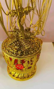 Gốc thỏi vàng gốc sen trồng sẵn kẽm làm cây tài lộc cây hoa cây cành vàng lá ngọc - Gốc Nhựa Cứng Cao Cấp Cành Kẽm - Decor Bonsai Decor Phòng