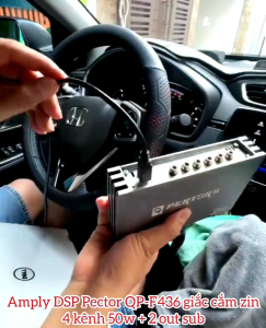 (BH 12 th) Amply DSP QPertors QP-F436 âm thanh tuyệt đỉnh 4 kênh x 50W giắc cắm theo xe có tinh chỉnh bằng máy tính