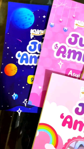 Juz amma Milenial Custom Nama dan Foto Terjemah Full color Soft Cover A5 7 in 1 tajwid Warna