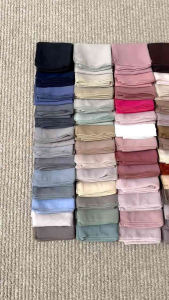 Nadi - Hijab Segi Empat Polos Basic Scraf Color Pink Salt Pollycotton Premium