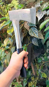 Kampak Full Baja Gagang Lapis Karet Asli Empu Wonosobo