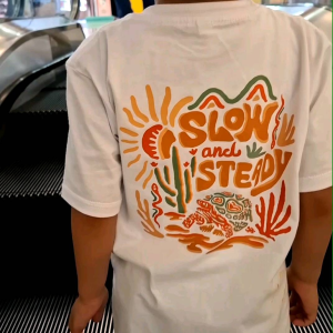 kaos Anak Kaos lengan panjang anak motif slow and steady california