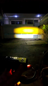 Lampu Tembak SQL 3 Mata Mini X-Case Putih Kuning Senja Devil Biru Dan Merah - Fooglamp SQL 3Mata Mini X-Case Senja Biru dan Merah