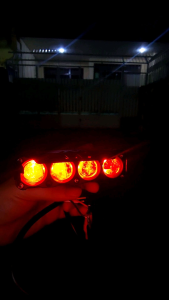Lampu Tembak SQL 4 Mata Mini X-Case Putih Putih Devil Biru dan Merah - Fooglamp SQL X-Case 4 Mata Mini Lampu Putih-Putih