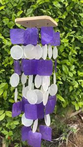 โมบายกระดิ่งลม ไม้สีเหลี่ยม