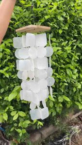 โมบายกระดิ่งลม ไม้สีเหลี่ยม