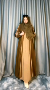 Gamis Abaya Hijra Set Outer Kekinian Premium Jumbo Viral