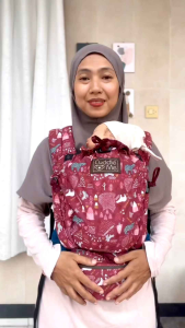 Gendongan bayi depan levana motif cuddle me gendongan M shape aman buat ibu SC baby carrier