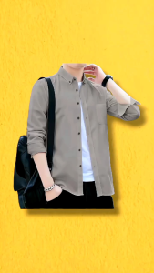 Kemeja Putih Pria Polos Lengan Panjang Bahan Katun Premium Hem Kantoran Terbaru