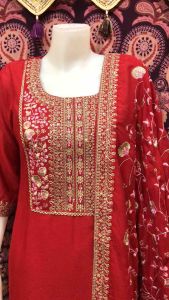 ✈️lndia Dress Fabric Reyon frock-Pent Dupatta Zari Work(set)ชุดเซ็ต3ชิ้น คอตตอลแบรนด์เกรดพรีเมี่ยมจากอินเดีย พร้อมส่ง