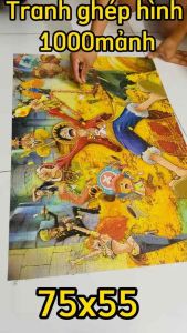 Tranh xếp hình (ghép hình)1000  mảnh Doroemom pikachuOne Piece nhiều mẫu cho khách chọn -BigLove