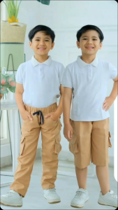 Celana Cargo Anak Laki-laki Usia 1-11 thn Bahan Katun Drill Premium