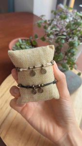 Vòng tay Ebisu - Vòng tay đan dây mix charm màu bạc có size