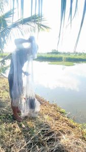 Chài chân xích lưới gân thái và chỉ nylon mắt lưới 25p Nhiều kích cỡ Bắt Tôm Bắt Cá