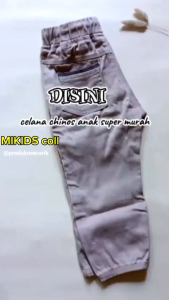 Celana chinos anak panjang usia 1-12 tahun bahan melar