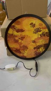 Đèn Hào Quang Tranh Trúc. Trang Trí Bàn Thờ Phật Gia Tiên. Ánh Sáng Vàng Ấm