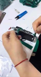 DIY Piaoyu Poket Kulit Posisi Buatan Tangan untuk Jalur Resistans Beg untuk tali gelang ketebalan beg dengan lubang Bola
