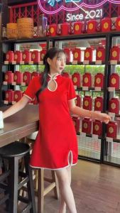 🔥ชุดกี่เพ้า เดรสตรุษจีน เดรสกี่เพ้า🪭กี่เพ้า💰🪭ชุดตรุษจีน พร้อมส่ง✅ ชุดเดรส กระโปรง