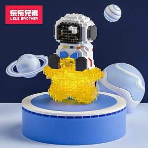 Mô hình Lego lắp ráp Phi hành gia phát sáng 10-11cm xếp hình lắp ghép 3D có đèn Led giáo dục trẻ em phát triển