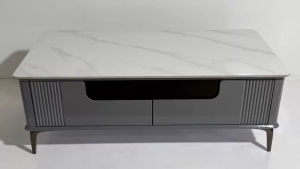 Bàn trà đơn Sofa phòng khách GIAKI mặt đá ceramic cốt gỗ MDF phủ sơn bệt với chân kim loại sang trọng BT-34