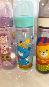 Paket Isi 2 Botol Kinawa Baby 250ml atau 125ml Dot Bulat Bahan Tebal Bebas BPA