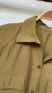 KEMEJA OVERSIZE POLOS WANITA / KEMEJA OVERSIZE PENDEK POLO LINEN WANITA