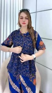 OC008 l SCP LENGAN PENDEK BATIK CAP BUSUI FRIENDLY / PAJAMAS TIDUR