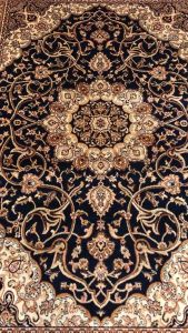 พรมพรีเมียม พรมเบลเยี่ยมแท้ๆ พรมเปอร์เซีย annas ART.SILK 100% VISCOSE ขนาด 100x140 cm สีน้ำเงินสวย เป็นพรมบาง