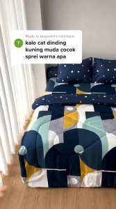 Kintakun Lite Bed Cover Set 180x200 160x200 King Queen 180 160 Motif Garis Cowok Wedding Gift