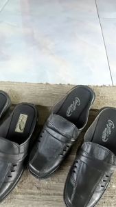 sepatu sandal selop bustong kulit