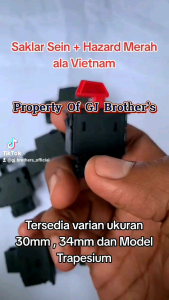 Tombol Saklar Sen Sign Sein Hazard Honda Merah Vietnam PNP Beat Vario 110 125 150 Scoopy Spacy Supra Revo Kharisma Shogun Spin 30mm 34mm Trapesium